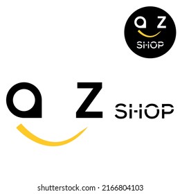 DISEÑO DE LOGOTIPO A TO Z TODO EN UNA TIENDA NEGOCIO LOGO AZ IMAGEN VECTOR