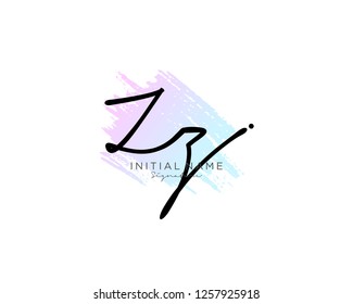 Z Z Signature initial logo template vector - Vector 