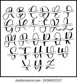 A to Z Silhouette Vector Alphabet Designs | Print Design svg