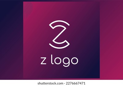 Z simple logo. in white. clean and elegant.