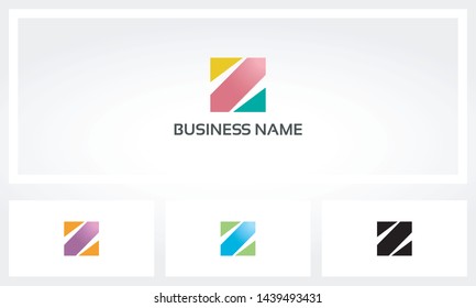 Z Square Letter Alphabet Logo
