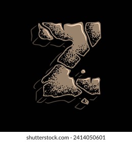 Vector de tipos de letra rígidos Z Stone