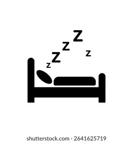 Z Symbols Floating from Bed Sleep and Rest Icon