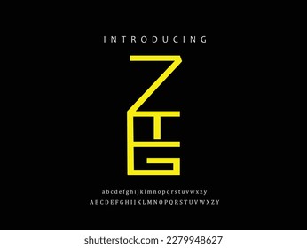 Z T E G or Z T G letter mark logo. zteg letter mark Logo template, vector file eps 10, text and color is easy to edit