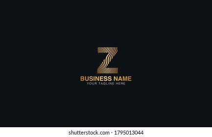  Z  Text based finger print alphabet vector logo design