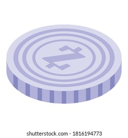 Z token icon. Isometric of z token vector icon for web design isolated on white background