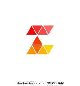 z triangle abstract logo vector template