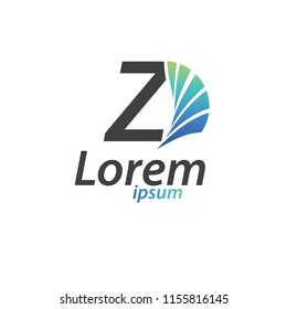 Z typo logo template Transportation concept