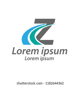 Z typo logo template Transportation concept