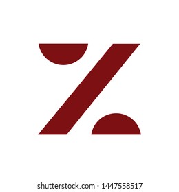 Z typography flat logo emblem