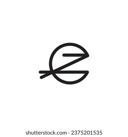 Z typografischer Brief abstrakte Unendlichkeit Logo Design bearbeitbare Vorlage für Markenidentität Pinsel 