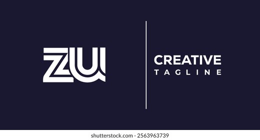 Z and U logo design. ZU abstract Letters Logo Monogram. This logo design is the process of creating a visual symbol that represents a brand, company, or individual.