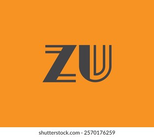 Z and U logo design. ZU abstract Letters Logo Monogram. This logo design is the process of creating a visual symbol that represents a brand, company, or individual.