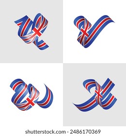 A to Z UK flag letters set 