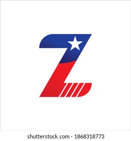 z us z letter logo vector design