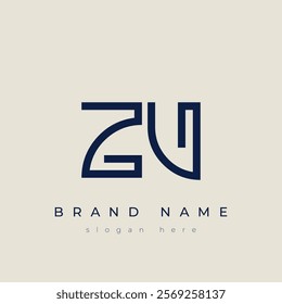 Z and V logo design. ZV abstract Letters Logo Monogram. This logo design is the process of creating a visual symbol that represents a brand, company, or individual.