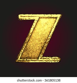 z vector golden letter