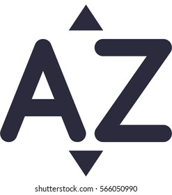 A to Z Vector Icon