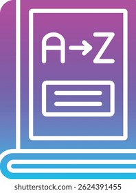De la A a la Z icono de Vector. Se puede utilizar para aplicaciones de impresión, móviles y de Web.