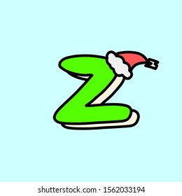 Z wearing a christmas hat