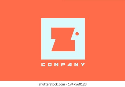 Z white orange alphabet letter logo icon for company and business with dot design