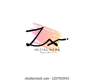 Z X Signature initial logo template vector - Vector 