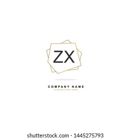 Z X ZX Initial logo template vector