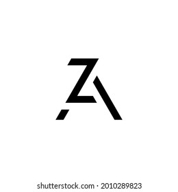z a za az initial logo design vector template