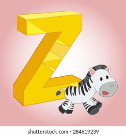 Z Zebra Alphabet icon great for any use. Vector EPS10.