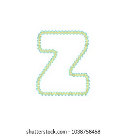 Z Zigzag Letter Logo Icon Design