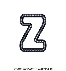 Z Zipper Letter Logo Icon Design