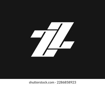 Z ZZ 2 22 | Icon Logo Design Vector Illustration | Initial letter monogram template concept. Linear universal elegant creative monochrome symbol. Premium business finance logotype. Luxury fashion sign