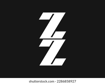 Z ZZ 2 22 | Icon Logo Design Vector Illustration | Initial letter monogram template concept. Linear universal elegant creative monochrome symbol. Premium business finance logotype. Luxury fashion sign