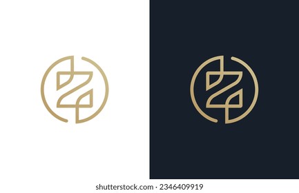 Z or ZZ or double Z logo design . simple and modern logo style