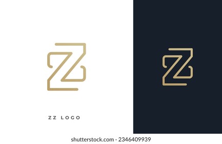 Z or ZZ or double Z logo design . simple and modern logo style