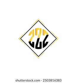 Z oder ZZ oder doppel Z Logo Design. einfaches und modernes Logo