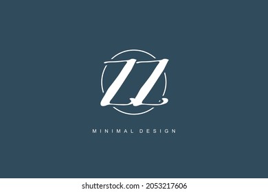 Z ZZ Initial Handschrift oder handgeschriebenes Logo für Identität. Logo mit Unterschrift und handgezeichnet.