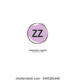 Z Z ZZ Initial logo template vector