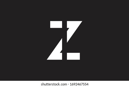 Z or ZZ Letter Initial Logo Design Template Vector Illustration