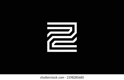Z ZZ logo design concept with background. Initial based creative minimal monogram icon letter. Modern luxury alphabet vector design