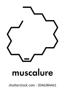 (Z)-9-Tricosene (muscalure) House Fly Sex Pheromone Molecule. Used To Trap House Fly. Skeletal Formula.