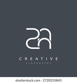 ZA Abstract Monogram Logo Design. This logo is designed with a combination of two line letters Z and A