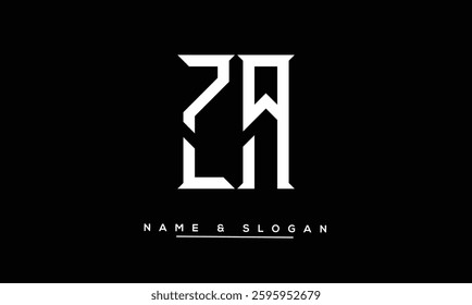 ZA, AZ Abstract Letters Logo Monogram