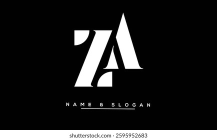 ZA, AZ Abstract Letters Logo Monogram