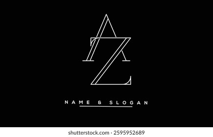 ZA, AZ Abstract Letters Logo Monogram