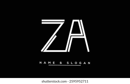 ZA, AZ Abstract Letters Logo Monogram