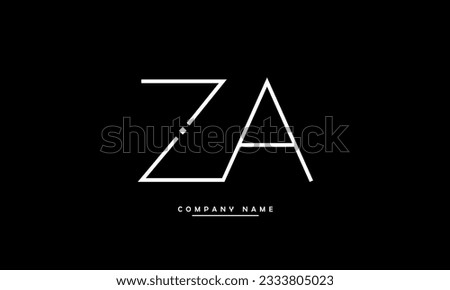 ZA, AZ Abstract Letters Logo Monogram