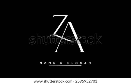 ZA, AZ Abstract Letters Logo Monogram