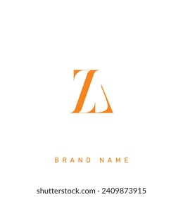 ZA AZ abstrakte Vektorlogo-Monogramm-Vorlage und kreativer minimalistischer Stil.