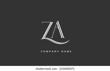 Monograma de las letras de los alfabetos ZA, AZ
